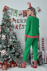 Full Size MERRY CHRISTMAS Graphic Top and Pants Lounge Set OutfitFlow